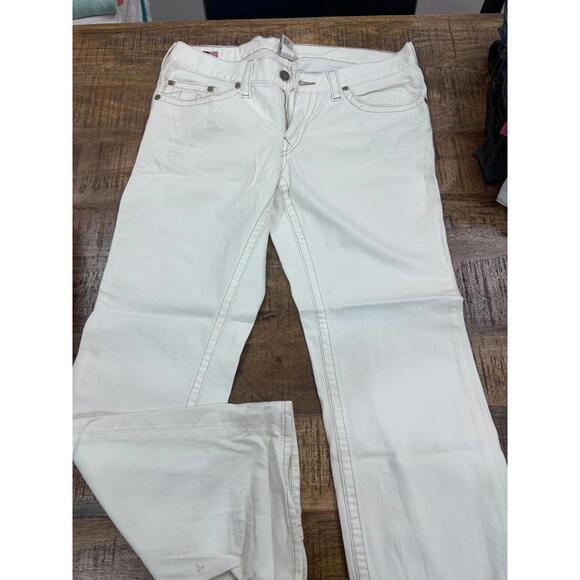 True Religion Skull Patch Jeans – Rare Embroidered Roses